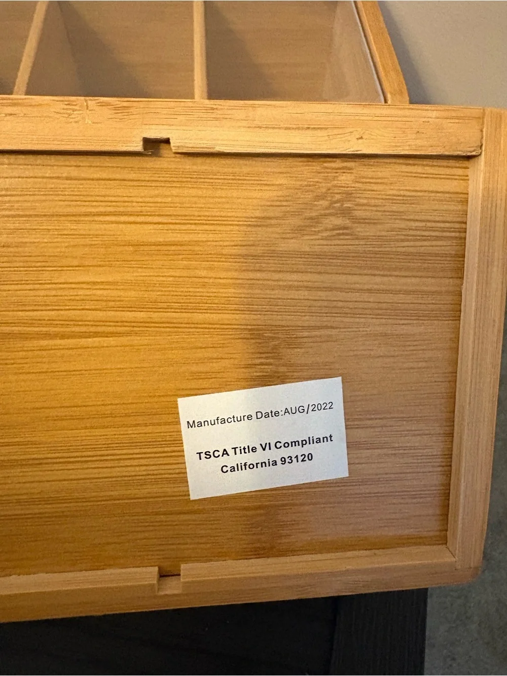 Bamboo Multi-Compartment Storage Drawer Organizer Great for Teabags ☕️